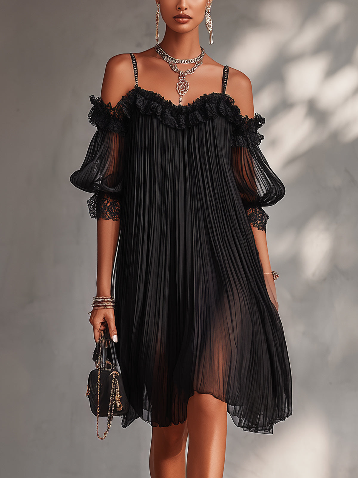 Zuzanna | Elegancka czarna sukienka