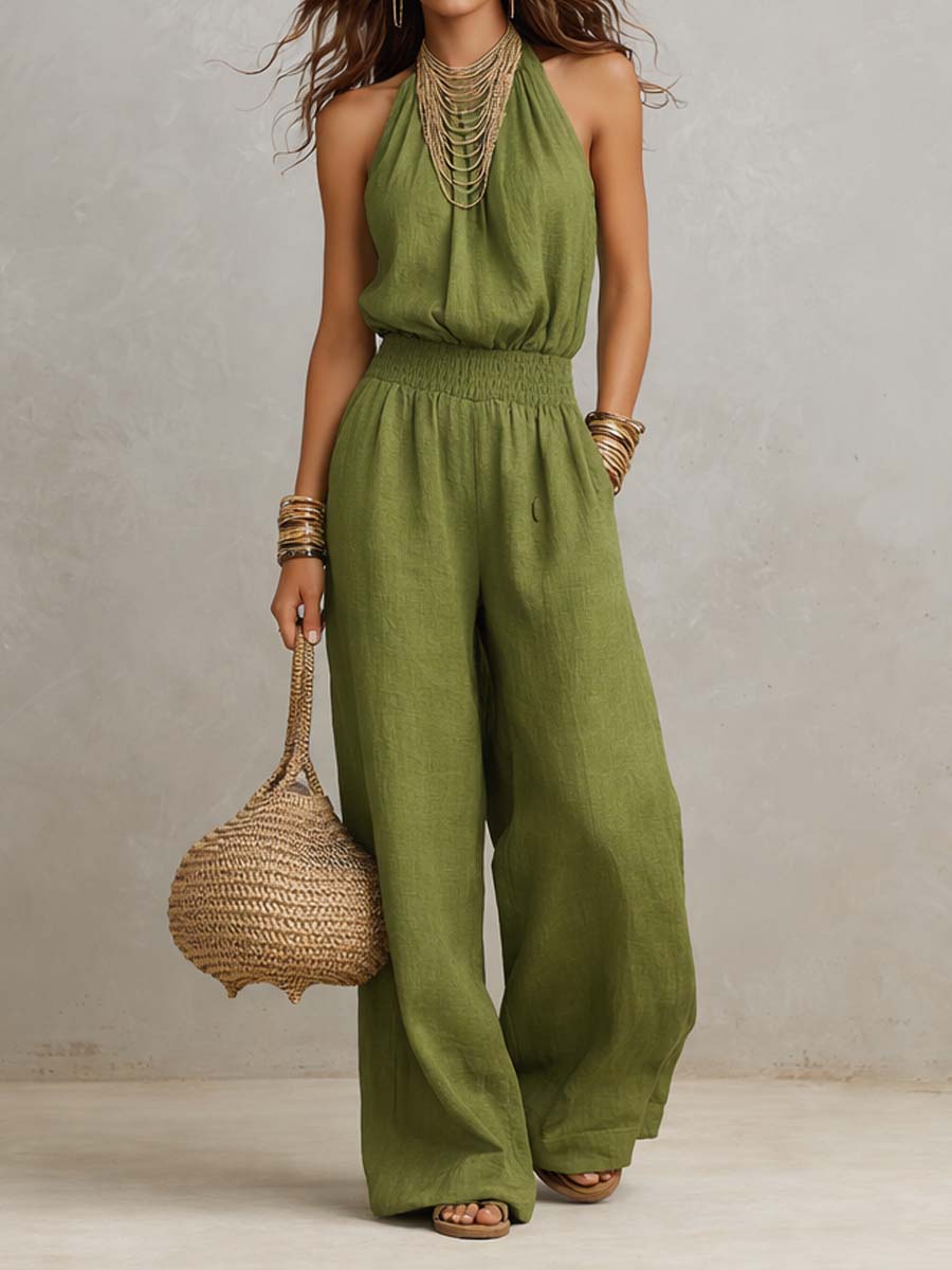 Megan | Elegant Halter Jumpsuit