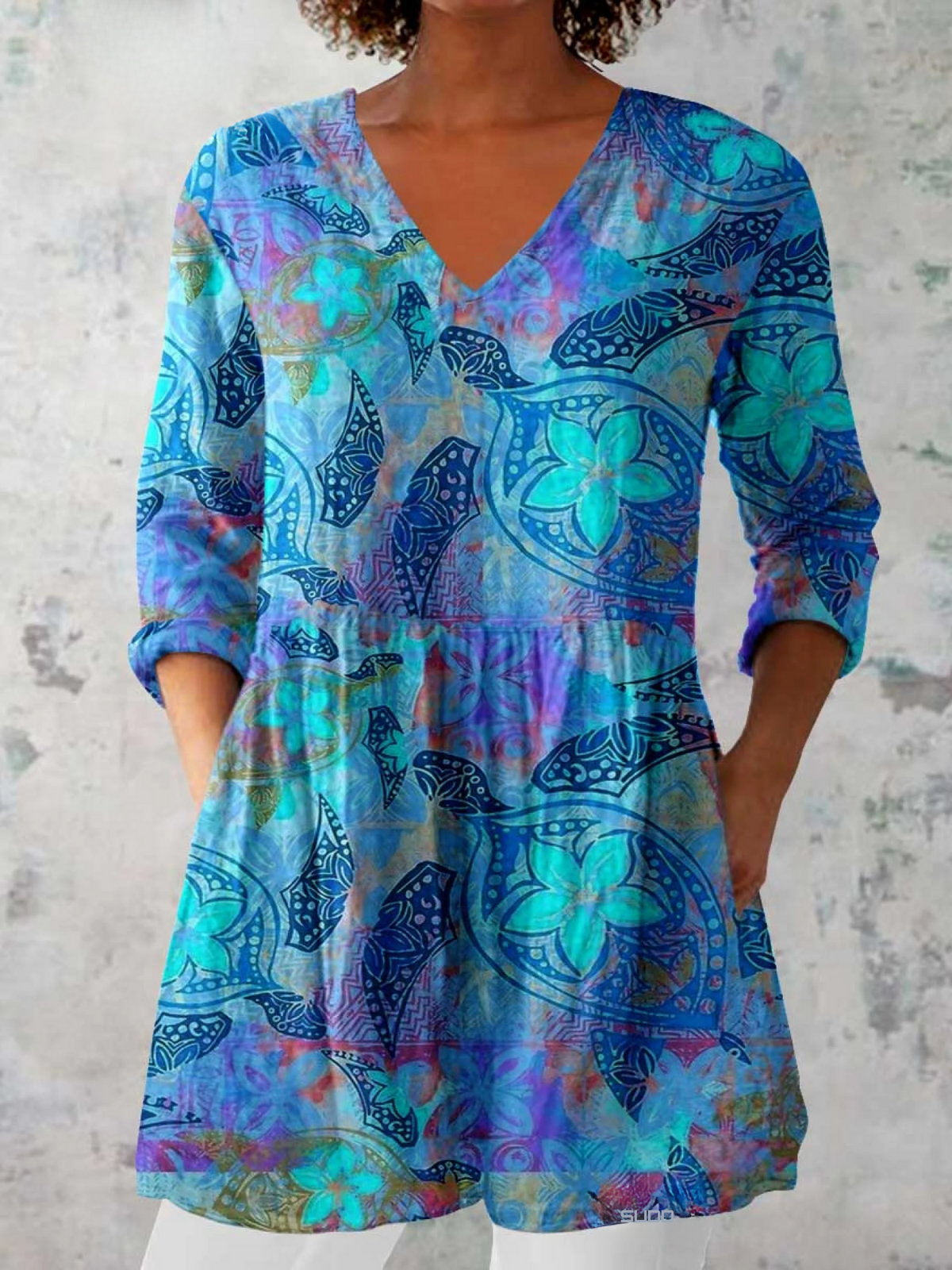 Harper | Long V-Neck Blouse
