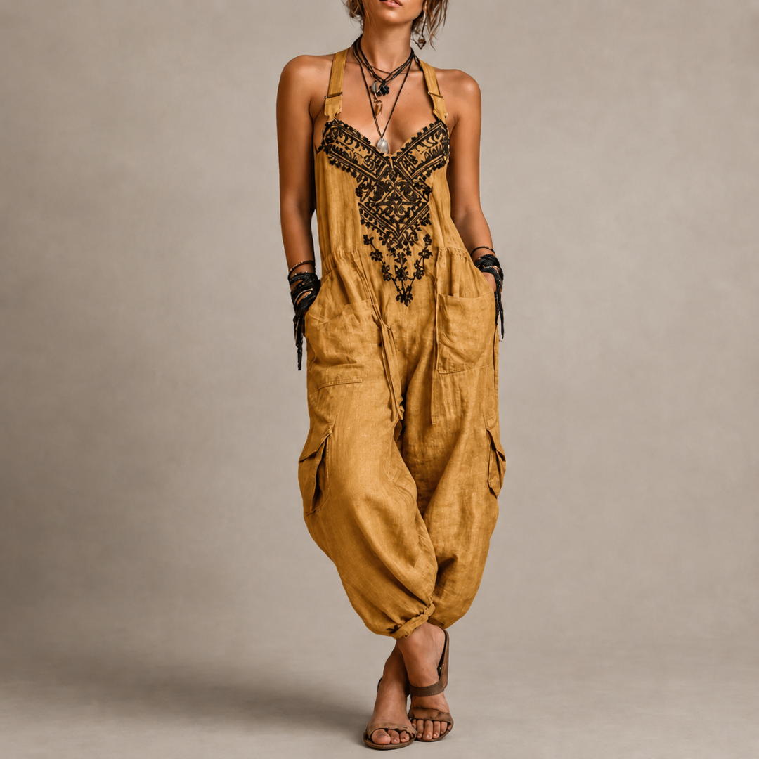 Grace | Embroidered Bohemian Jumpsuit