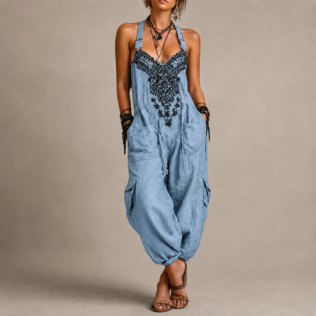 Grace | Embroidered Bohemian Jumpsuit