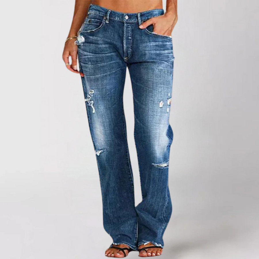 Priscilla™ | Jeans Denim z Szerokimi Nogawkami