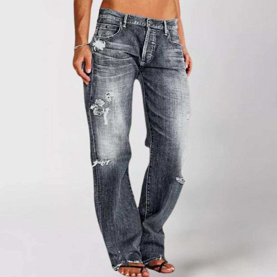 Priscilla™ | Jeans Denim z Szerokimi Nogawkami