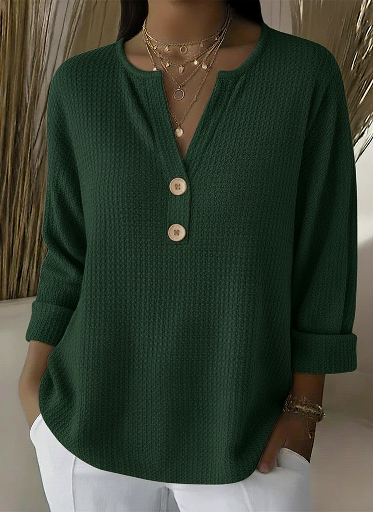 Irmina | Sweter Polo z Dekoltem V