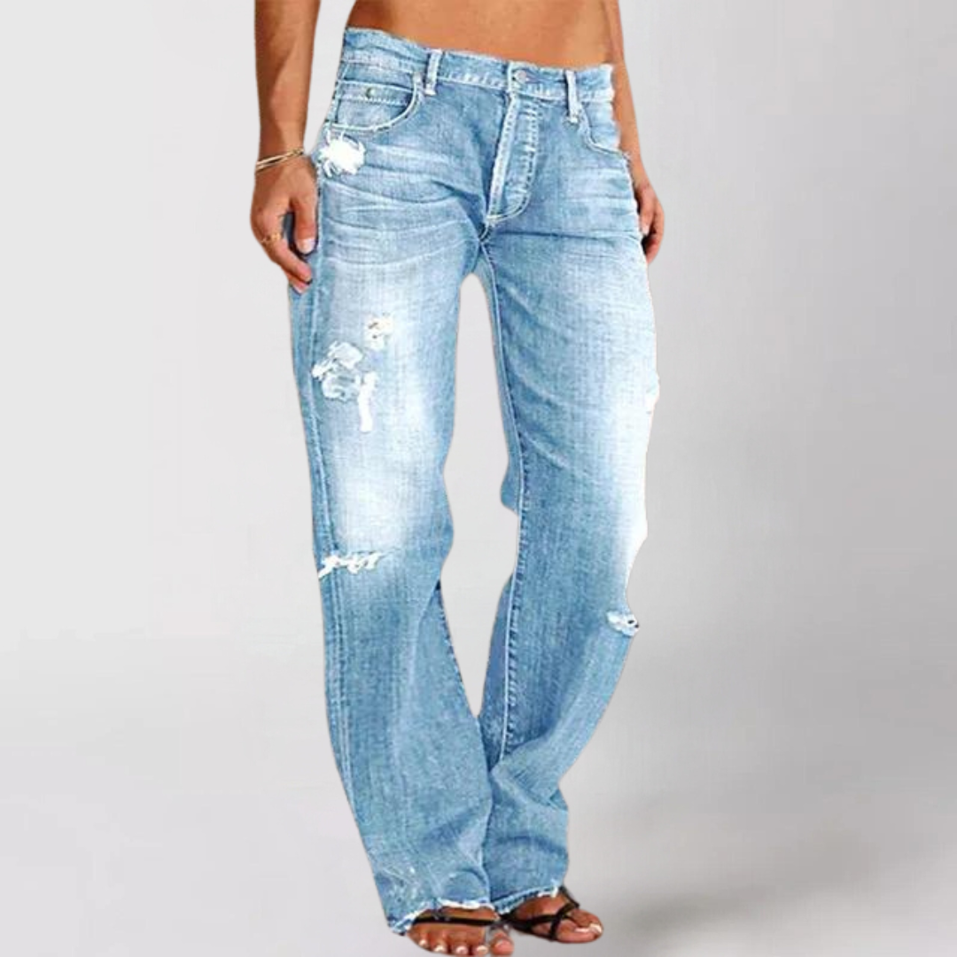 Priscilla™ | Jeans Denim z Szerokimi Nogawkami