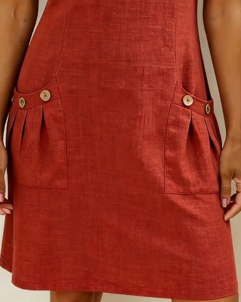 Sophia | Cotton Zip-Front Dress