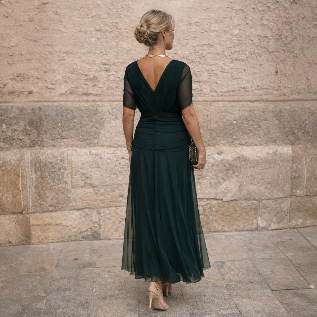 Ewelina | Elegancka zielona sukienka
