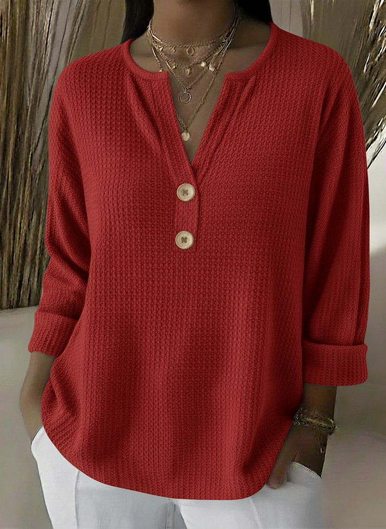 Irmina | Sweter Polo z Dekoltem V