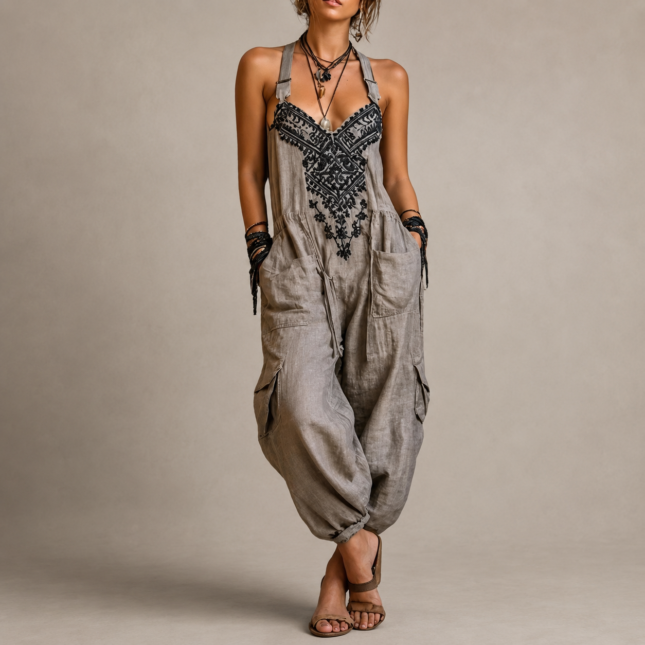 Grace | Embroidered Bohemian Jumpsuit