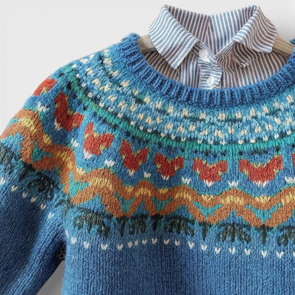 Bianka | Dzianinowy sweter w stylu vintage