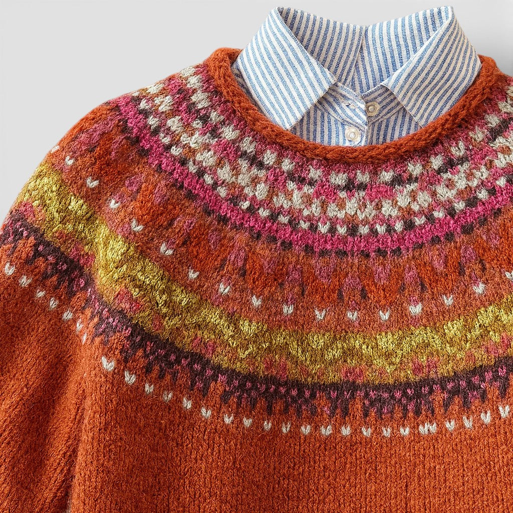 Bianka | Dzianinowy sweter w stylu vintage