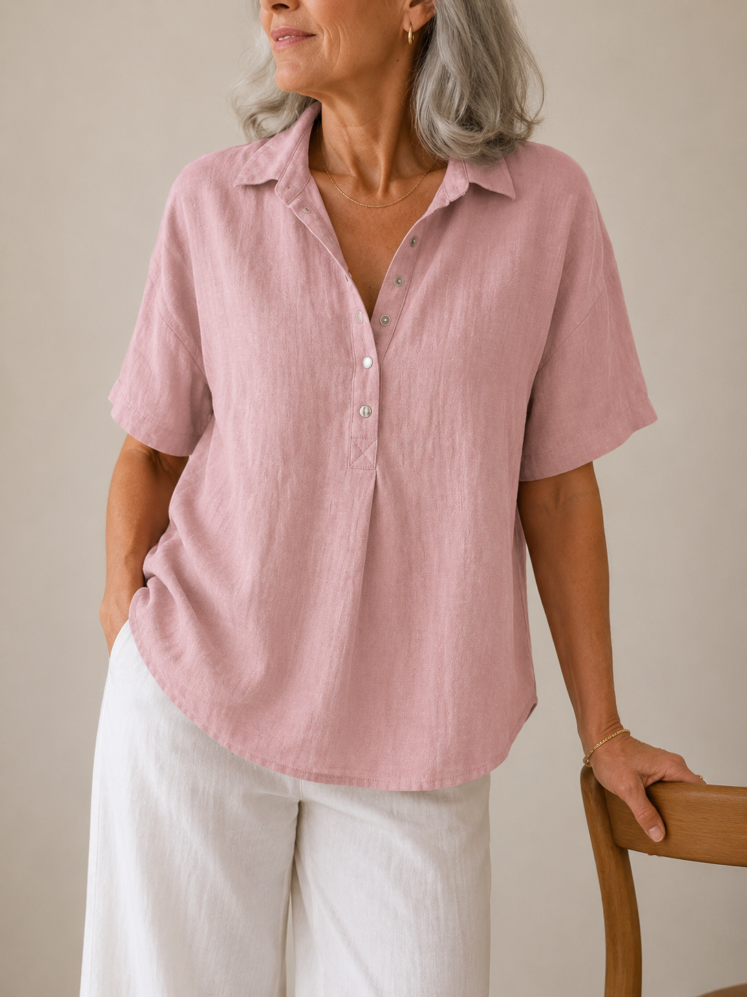 Scarlett | Collared Button Blouse