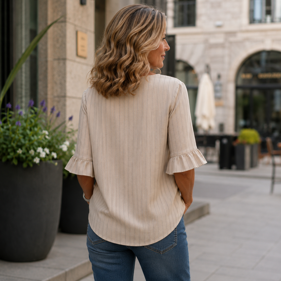 Elise | Vintage Striped Blouse