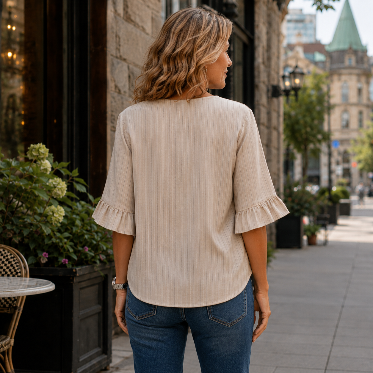 Elise | Vintage Striped Blouse