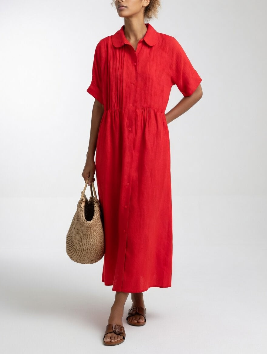 Elysia | Flowy Summer Shirt Dress