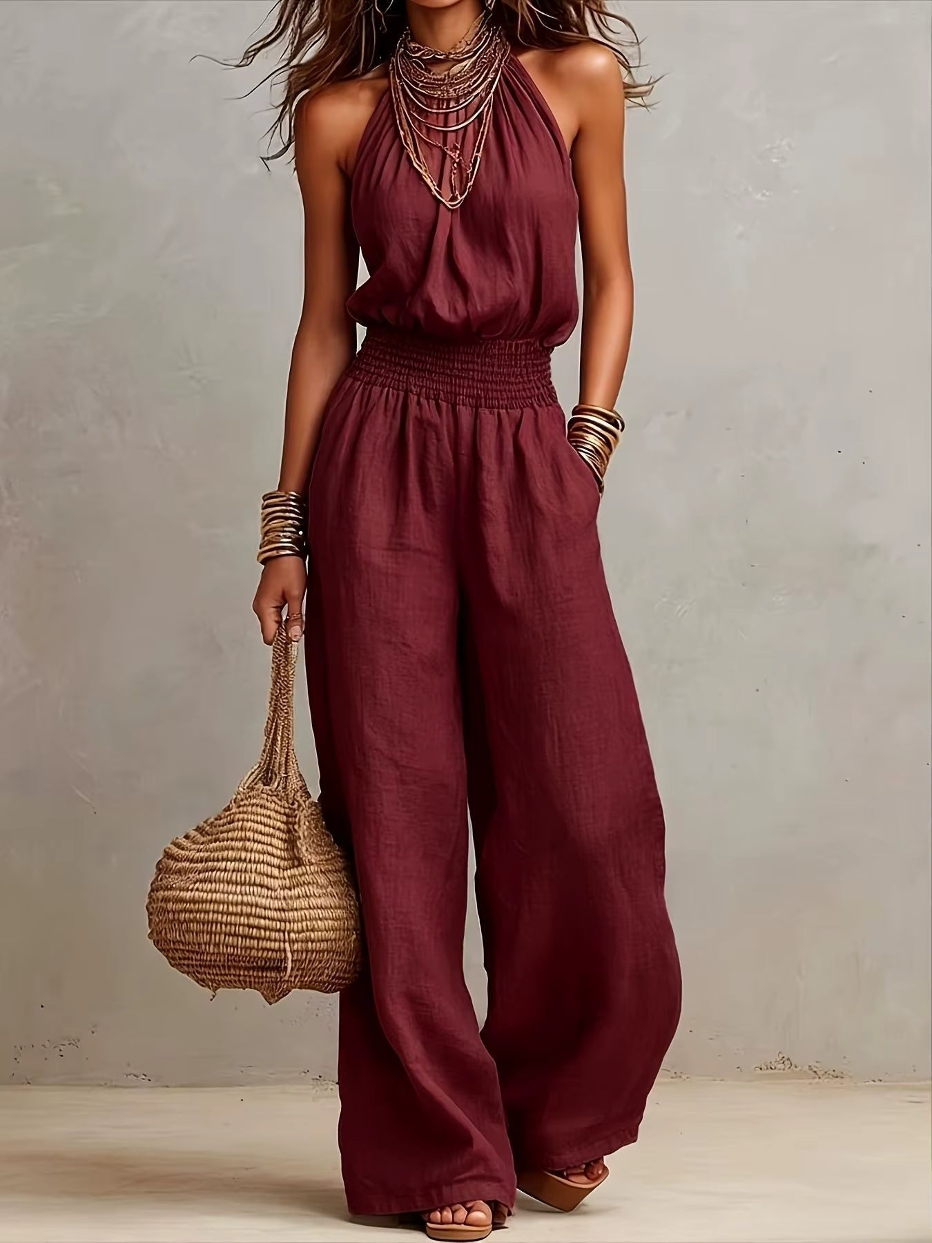 Megan | Elegant Halter Jumpsuit