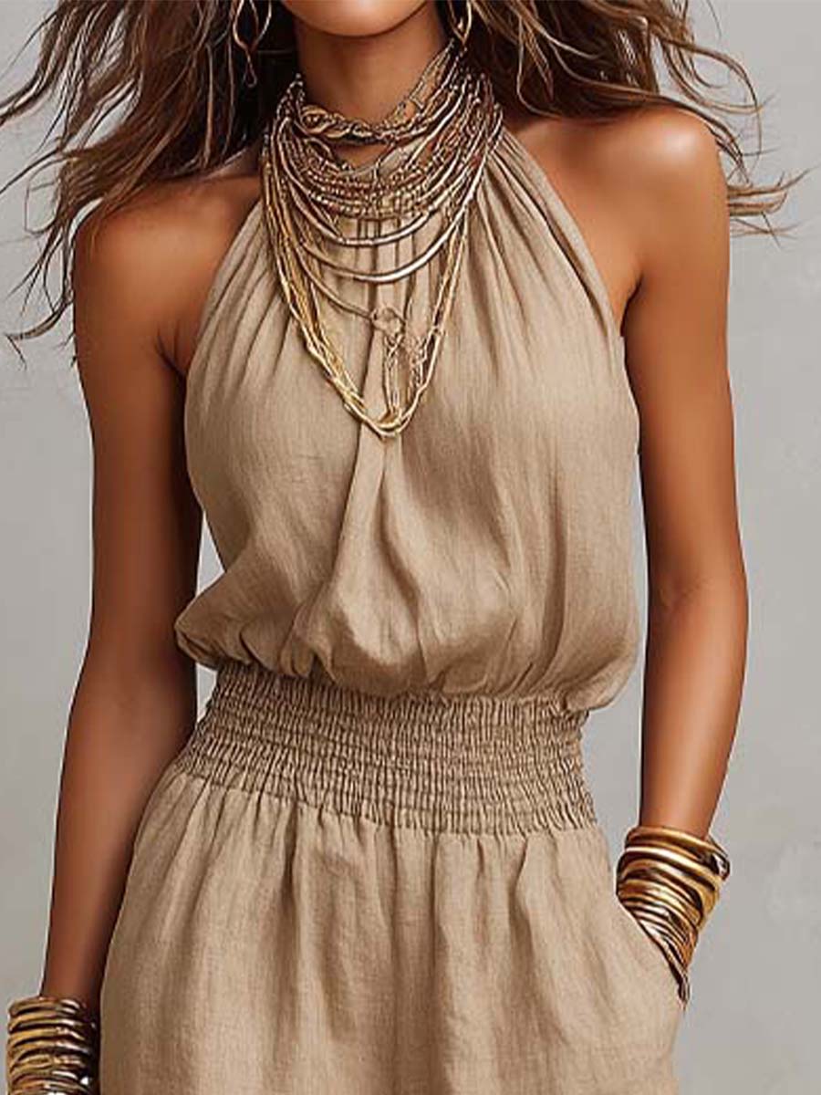 Megan | Elegant Halter Jumpsuit