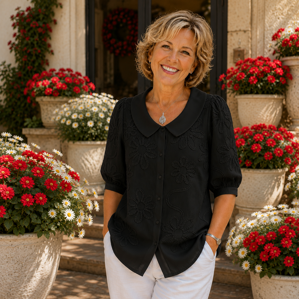 Celeste │ Elegant Floral Blouse
