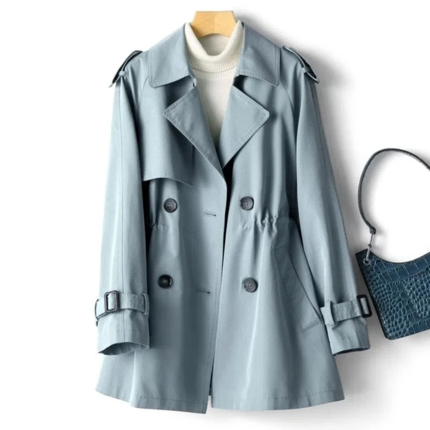 Chloe | Women’s Fashionable Belted Double-Breasted Coat