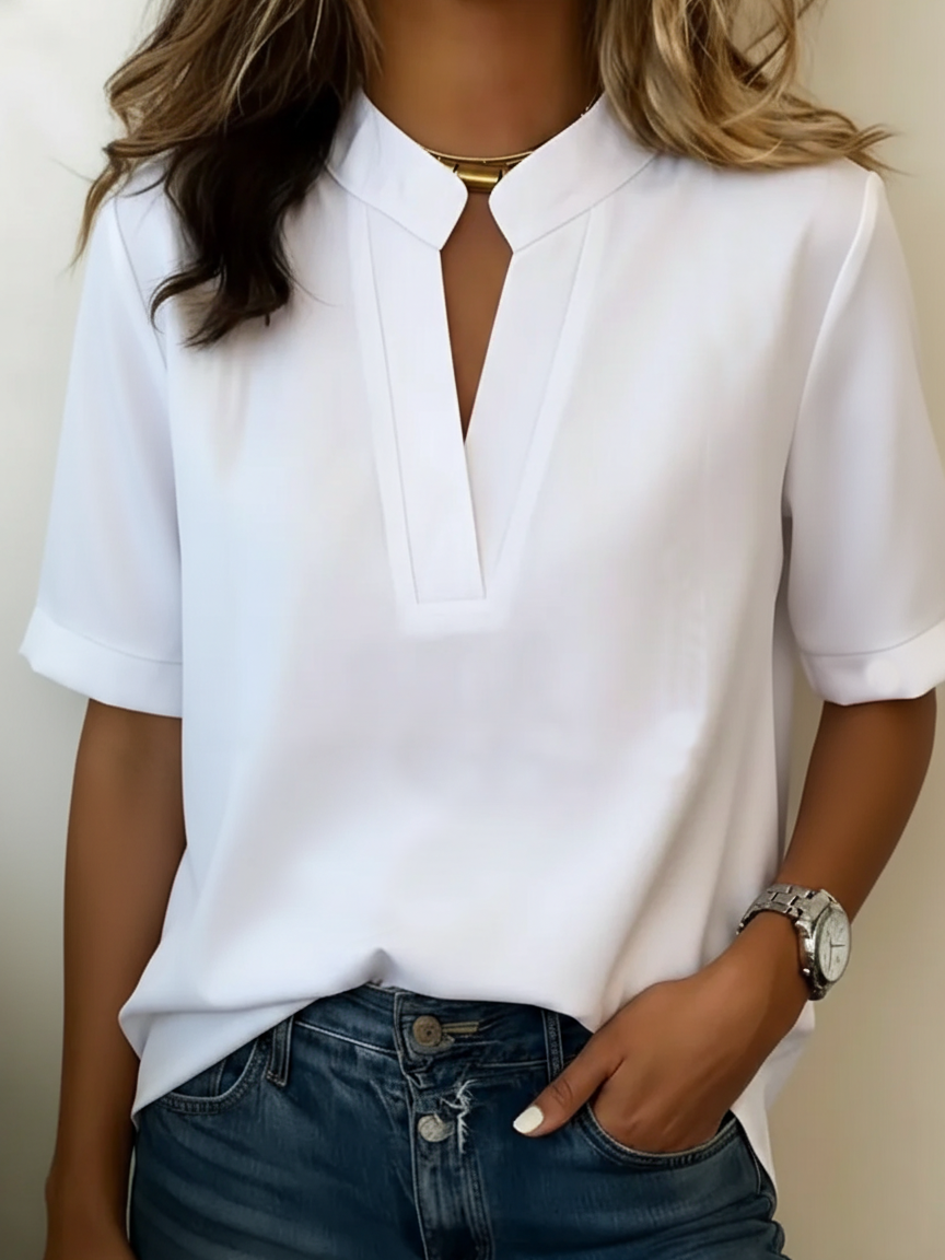Lucienne | Chic V-Neck Blouse