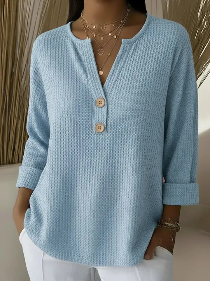 Irmina | Sweter Polo z Dekoltem V