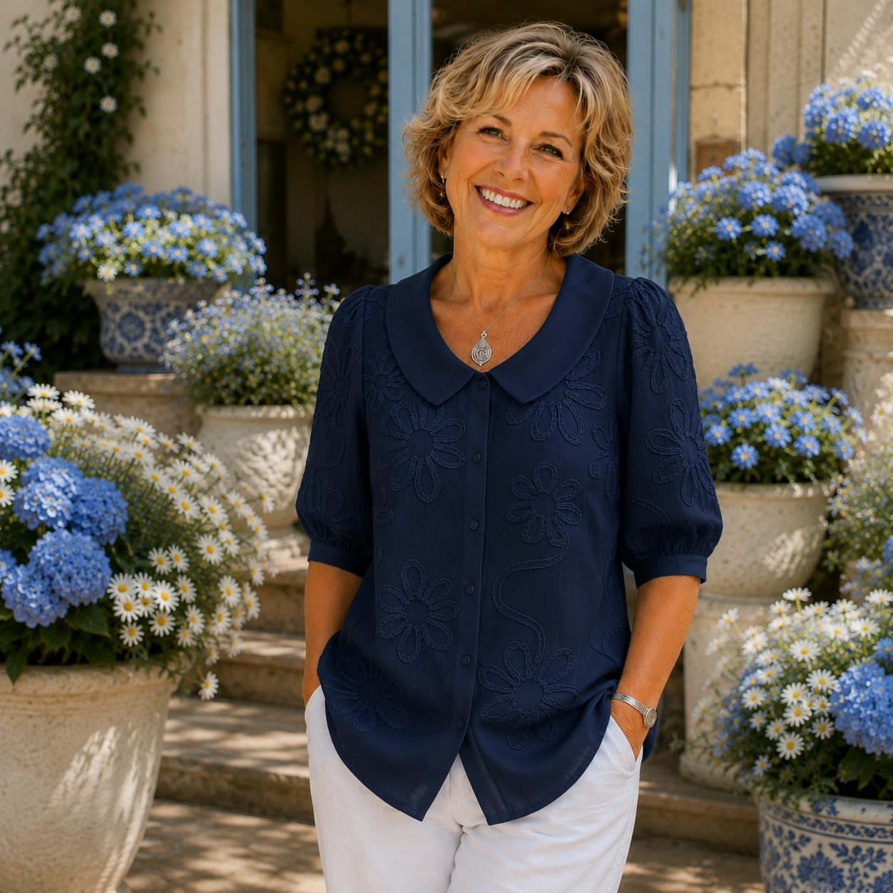 Celeste │ Elegant Floral Blouse