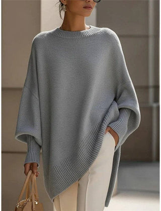 Nina – luźny sweter oversize, szary