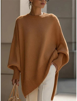 Nina – luźny sweter oversize, karmelowy