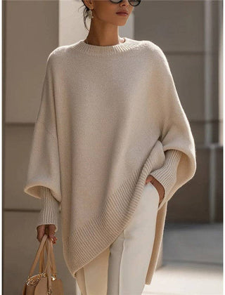 Nina – luźny sweter oversize, kremowy