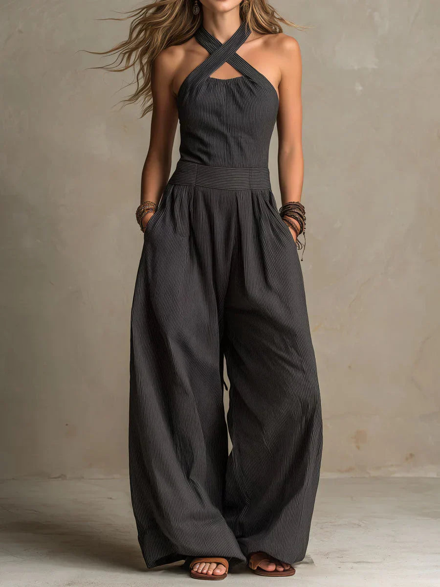 Ava | Jumpsuit with an Elegant Crossed Neckline
