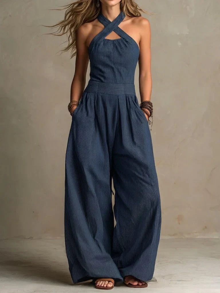 Ava | Jumpsuit with an Elegant Crossed Neckline