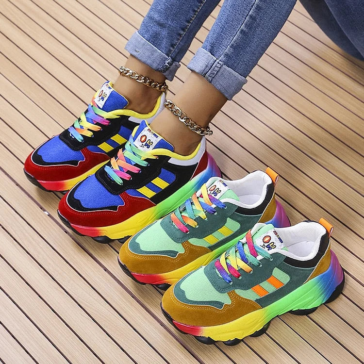 Tamara – wygodne kolorowe sneakersy z szerokim noskiem