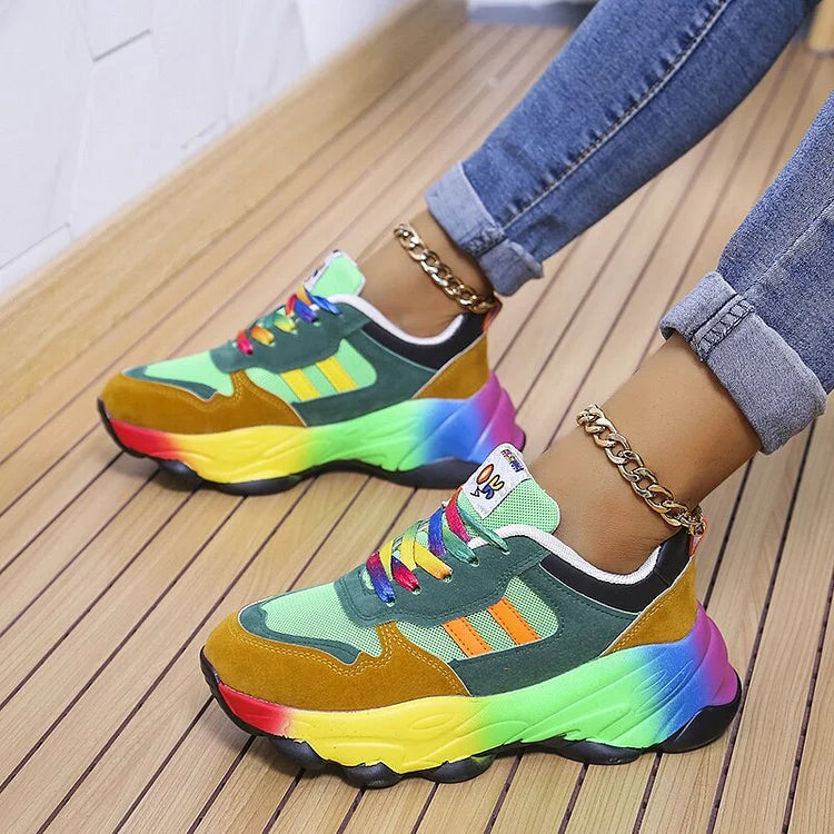 Tamara – wygodne kolorowe sneakersy z szerokim noskiem