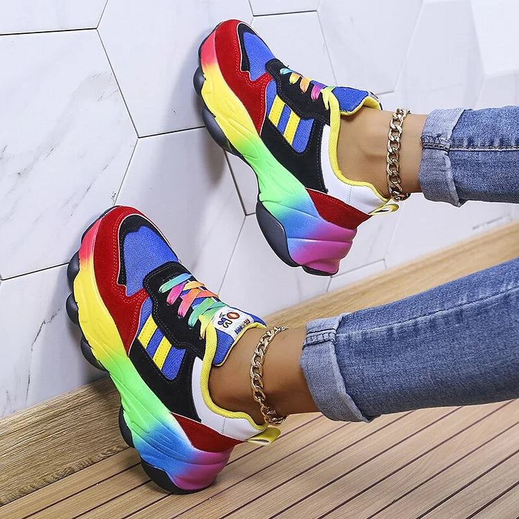 Tamara – wygodne kolorowe sneakersy z szerokim noskiem