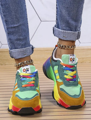 Tamara – wygodne kolorowe sneakersy z szerokim noskiem