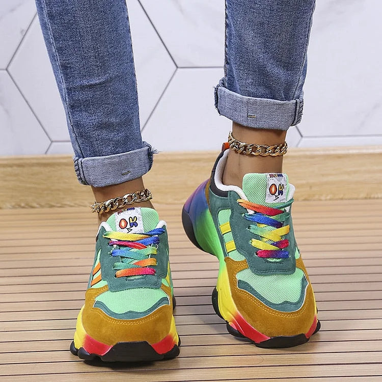 Tamara – wygodne kolorowe sneakersy z szerokim noskiem