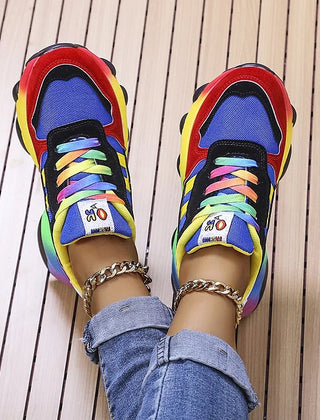 Tamara – wygodne kolorowe sneakersy z szerokim noskiem