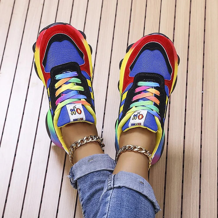 Tamara – wygodne kolorowe sneakersy z szerokim noskiem