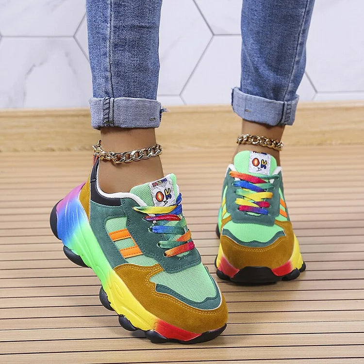 Tamara – wygodne kolorowe sneakersy z szerokim noskiem