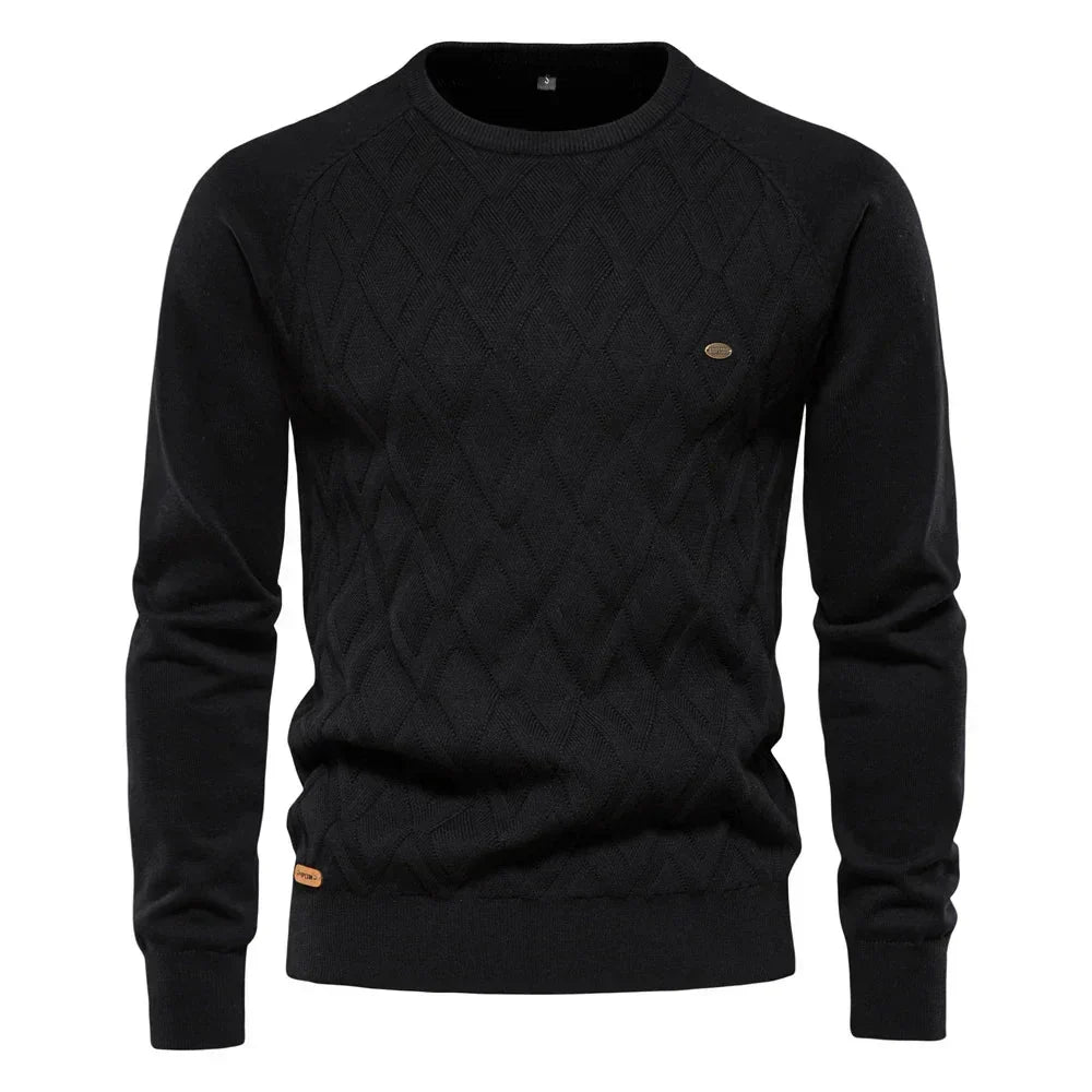 Daniel | Męski Sweter w Kratę