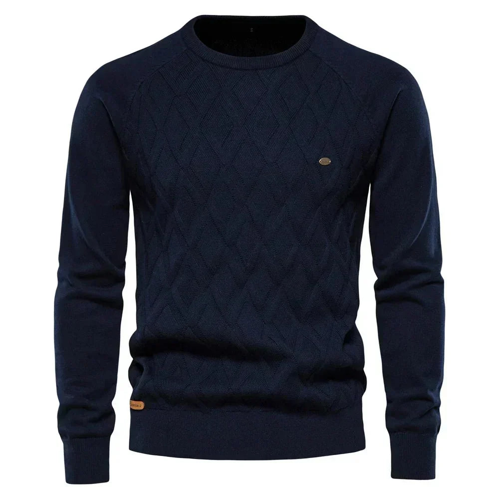 Daniel | Męski Sweter w Kratę